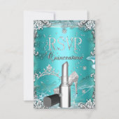 RSVP Quinceanera Party Blauwgroen Tiara Lipstick S (Voorkant)