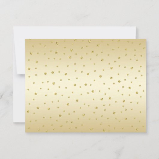 RSVP Quinceanera Party - Gold Black Red Card Kaart (Achterkant)