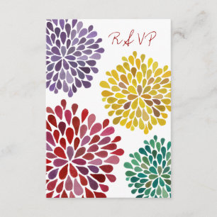 RSVP Rainbow Flower Blossom Weduwkaart