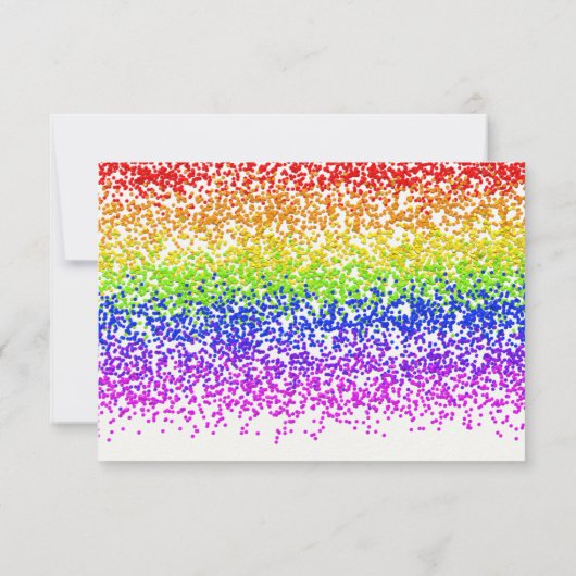 RSVP Rainbow Wedding Fun en Modern Kaart (Achterkant)
