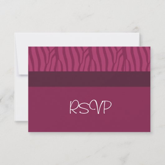 RSVP Raspberry Wedding Kaartje (Voorkant)