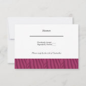 RSVP Raspberry Wedding Kaartje (Achterkant)