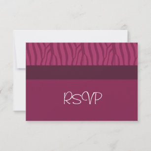 RSVP Raspberry Wedding Kaartje