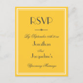 RSVP Reactie Elegante Klassieke Bruiloft Uitnodiging Briefkaart (Voorkant)