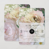 RSVP-reactie French Flower Market Pioen Hydrangea RSVP Kaartje (Voorkant / Achterkant)