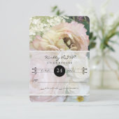 RSVP-reactie French Flower Market Pioen Hydrangea RSVP Kaartje (Staand voorkant)