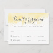 RSVP REACTIE geel waterverf grote maaltijden Kaart (Voorkant)