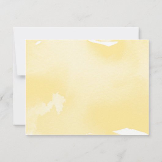 RSVP REACTIE geel waterverf grote maaltijden Kaart (Achterkant)