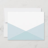RSVP REACTIE KAART stijlvolle bleek blauw overlap (Achterkant)