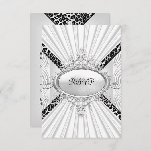 RSVP Reactie Leopard White Diamond Black (Voorkant / Achterkant)