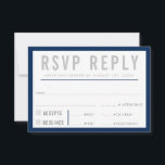 RSVP REACTIE modern bold boy navy blauw grijs<br><div class="desc">door kat massard >> https://linktr.ee/simplysweetpaperie <<<<< Een vet type ontwerp voor uw RSVP REPLY CARDS - om uw belangrijkste uitnodigingen aan te passen. Ik hou van het ontwerp, maar ik zou graag wat veranderingen zien - een ander kleurenschema, product, een foto toevoegen of aangepast voor een andere gelegenheid - zonder...</div>