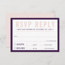 RSVP REACTIE modern vet aubergine blush