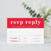 RSVP REACTIE modern vet jongen rijk rood (Staand voorkant)