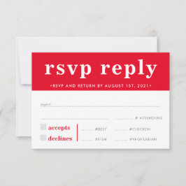 RSVP REACTIE modern vet jongen rijk rood Kaartje