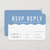 RSVP REACTIE modern vet schattig golf blauw (Voorkant / Achterkant)