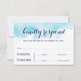 RSVP REACTIE Moderne blauwe waterverf maaltijden