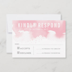 RSVP REACTIE Moderne waterverf blush roze