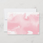 RSVP REACTIE Moderne waterverf blush roze Kaartje (Achterkant)