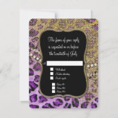 RSVP Reactie Paarse Gouden Luipaard Dierenprint (Achterkant)