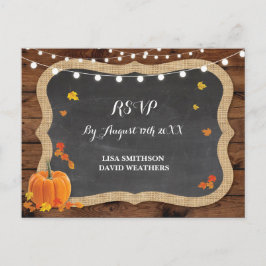 RSVP Reactie Pompoen Herfst Bruiloft Briefkaart