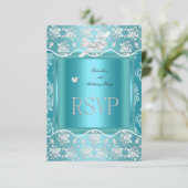 RSVP Reactie Reactie Blauw Wit Kant (Staand voorkant)