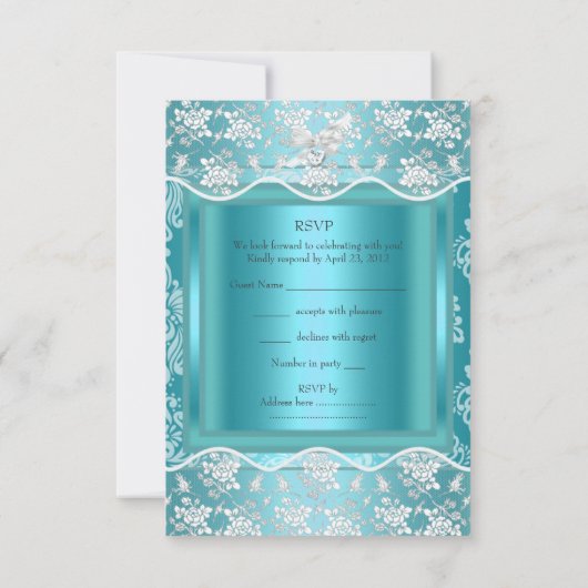 RSVP Reactie Reactie  Blauw Wit Kant (Achterkant)