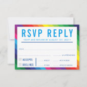 RSVP REACTIE REACTIE moderne kleurrijke regenboogs (Voorkant)