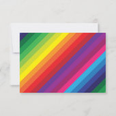 RSVP REACTIE REACTIE moderne kleurrijke regenboogs (Achterkant)