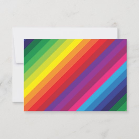 RSVP REACTIE REACTIE moderne kleurrijke regenboogs Kaartje (Achterkant)