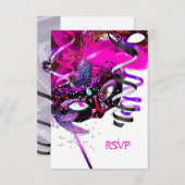 RSVP Reactie Reactie Verjaardagsfeestmasker Wit Ro (Voorkant / Achterkant)