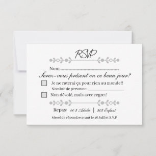 RSVP. Reactie RSVP Kaartje