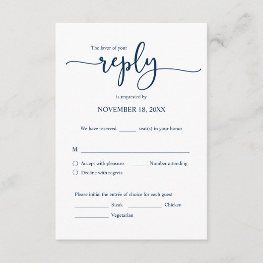 RSVP-reactie voor huwelijksuitnodiging, e-mailkaar Informatiekaartje (Voorkant)