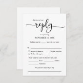 RSVP-reactie voor huwelijksuitnodiging, e-mailkaar Informatiekaartje (Voorkant / Achterkant)