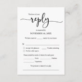 RSVP-reactie voor huwelijksuitnodiging, e-mailkaar Informatiekaartje (Voorkant)