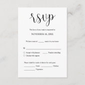 RSVP-reactie voor huwelijksuitnodiging, e-mailkaar Informatiekaartje (Voorkant)