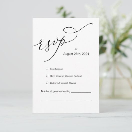 RSVP-reactie voor huwelijksuitnodiging, e-mailkaar Informatiekaartje (Staand voorkant)