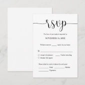 RSVP-reactie voor huwelijksuitnodiging, e-mailkaar Informatiekaartje (Voorkant / Achterkant)