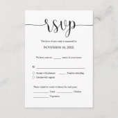 RSVP-reactie voor huwelijksuitnodiging, e-mailkaar Informatiekaartje (Voorkant)