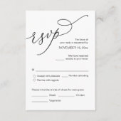 RSVP-reactie voor huwelijksuitnodiging, e-mailkaar Informatiekaartje (Voorkant)