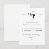 RSVP-reactie voor huwelijksuitnodiging, e-mailkaar Informatiekaartje (Voorkant / Achterkant)