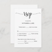 RSVP-reactie voor huwelijksuitnodiging, e-mailkaar Informatiekaartje (Voorkant / Achterkant)