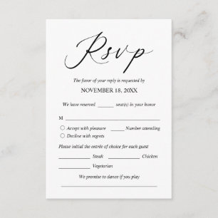 RSVP-reactie voor huwelijksuitnodiging, e-mailkaar Informatiekaartje