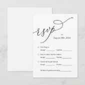 RSVP-reactie voor huwelijksuitnodiging, e-mailkaar Informatiekaartje (Voorkant / Achterkant)