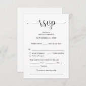 RSVP-reactie voor huwelijksuitnodiging, e-mailkaar Informatiekaartje (Voorkant / Achterkant)