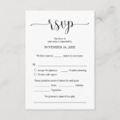 RSVP-reactie voor huwelijksuitnodiging, e-mailkaar Informatiekaartje (Voorkant)