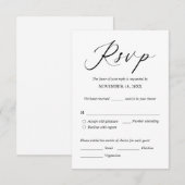 RSVP-reactie voor huwelijksuitnodiging, e-mailkaar Informatiekaartje (Voorkant / Achterkant)