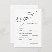 RSVP-reactie voor huwelijksuitnodiging, e-mailkaar Informatiekaartje (Voorkant / Achterkant)