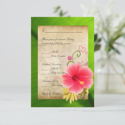 RSVP-reactiekaart 1 RSVP Kaartje (Staand voorkant)