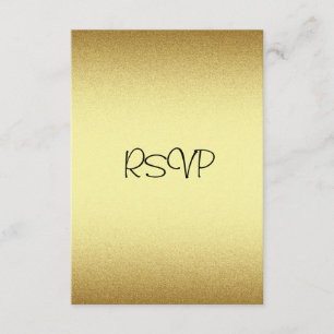 RSVP-reactiekaart Alle gebeurtenissen Elegant Gold RSVP Kaartje