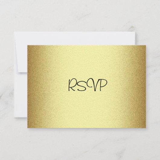 RSVP-reactiekaart Alle gebeurtenissen Elegant Gold RSVP Kaartje (Voorkant)